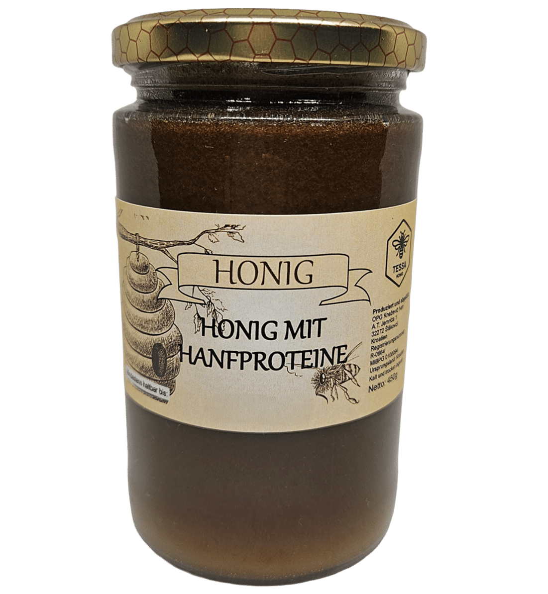 Honig mit Hanfproteine