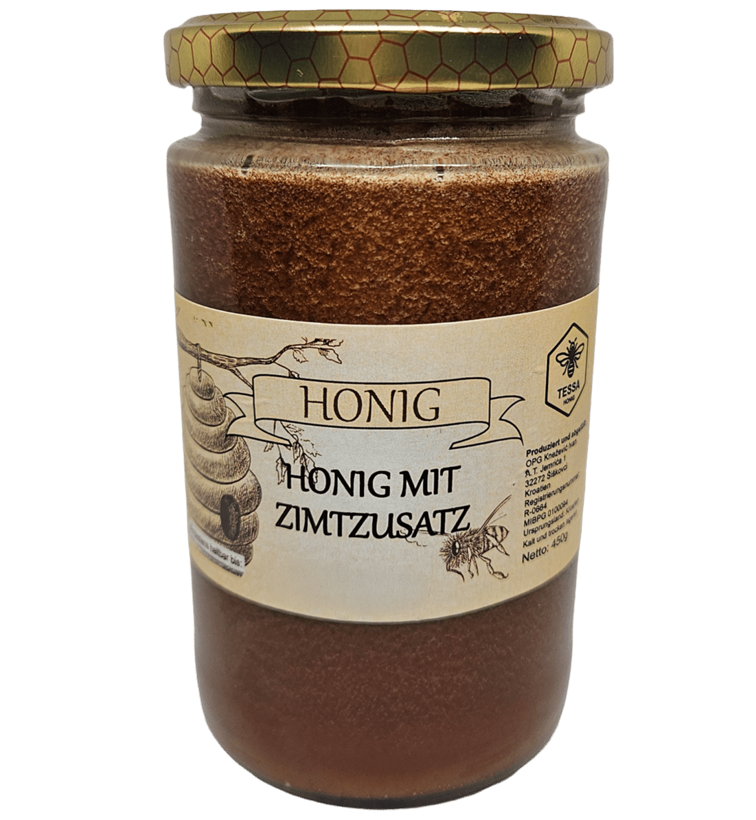 Honig mit Zimtzusatz